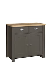 Birlea Dark Grey Highgate Oak Effect 2 Door 2 Drawer Sideboard - Image 5 of 6