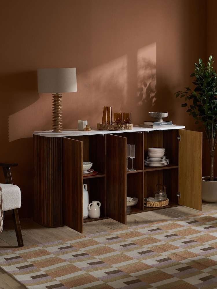 Birlea Walnut Russo 3 Door Sideboard - Image 2 of 7