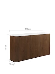 Birlea Walnut Russo 3 Door Sideboard - Image 3 of 7