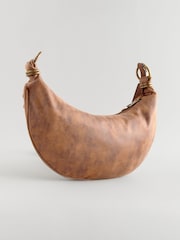 Tan Brown Studded Cross-Body Sling Bag - Image 7 of 10