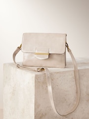 Gold Leather Cross-Body Bag - Image 3 of 9