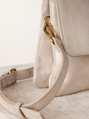 Gold Leather Cross-Body Bag - Image 6 of 9