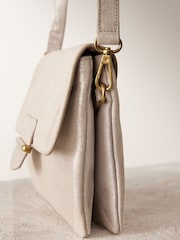 Gold Leather Cross-Body Bag - Image 8 of 9