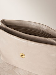 Gold Leather Cross-Body Bag - Image 9 of 9