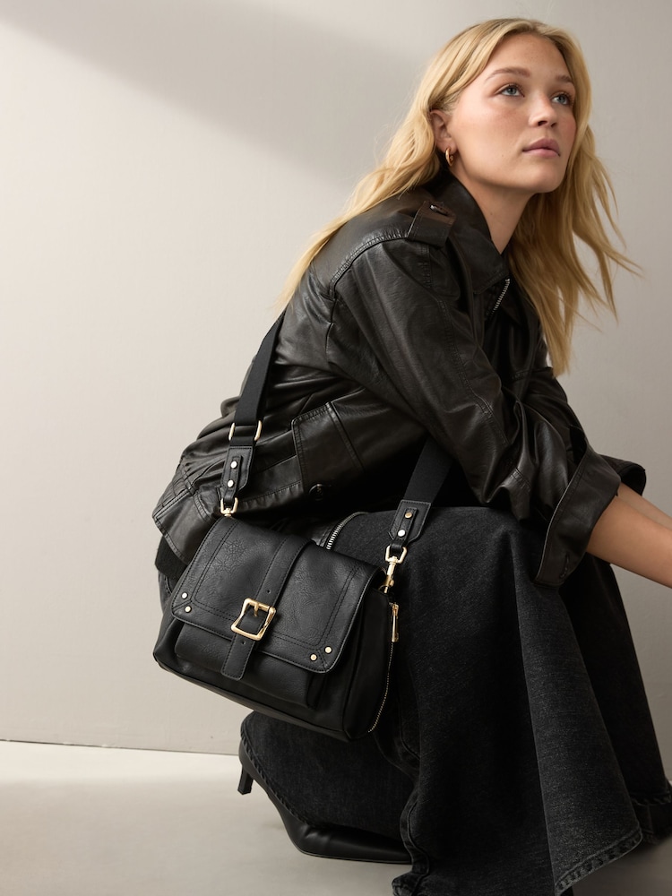 Black Utility Cross-Body Bag - Image 1 of 8