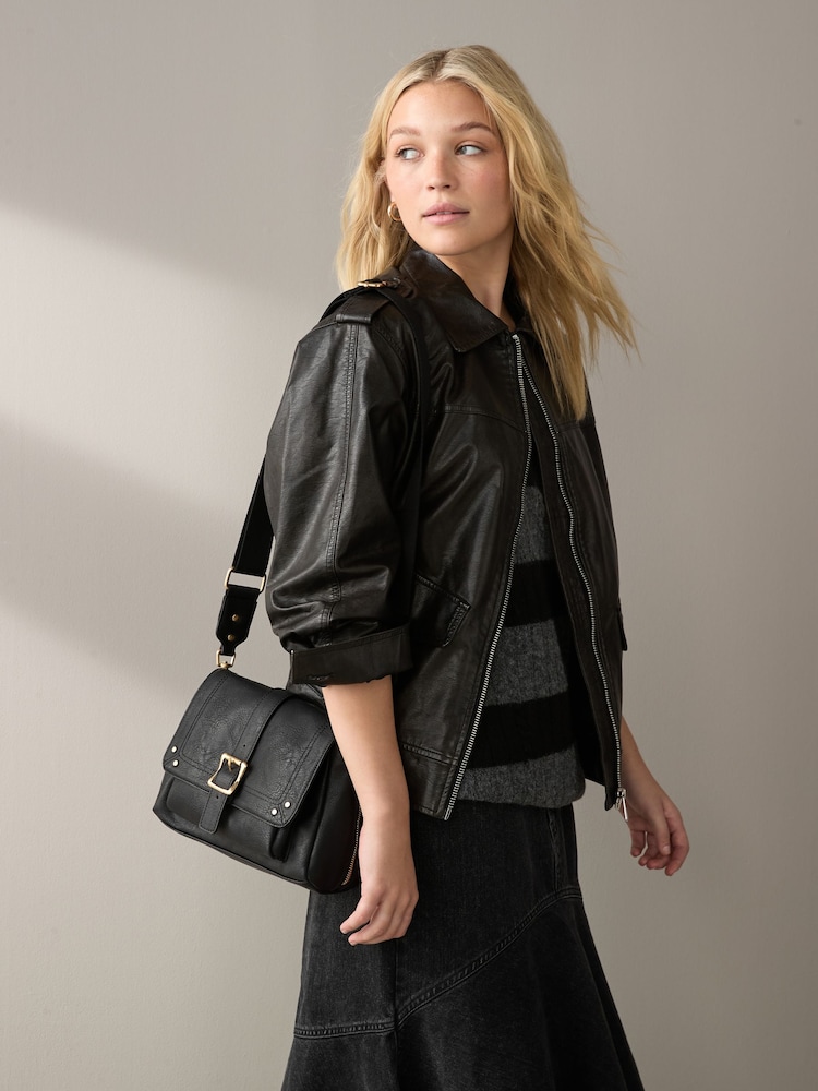 Black Utility Cross-Body Bag - Image 2 of 8