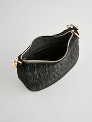 Black Velvet Chain Cross-Body Bag - Image 3 of 5