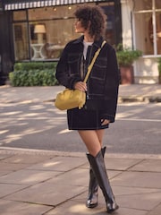Yellow Leather Mini Bowler Bag - Image 5 of 11