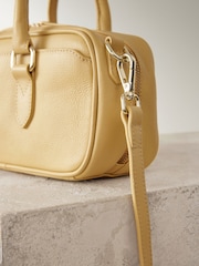 Yellow Leather Mini Bowler Bag - Image 8 of 11