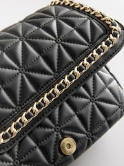 Black Quilted Chain Across-Body Bag - Image 10 of 10