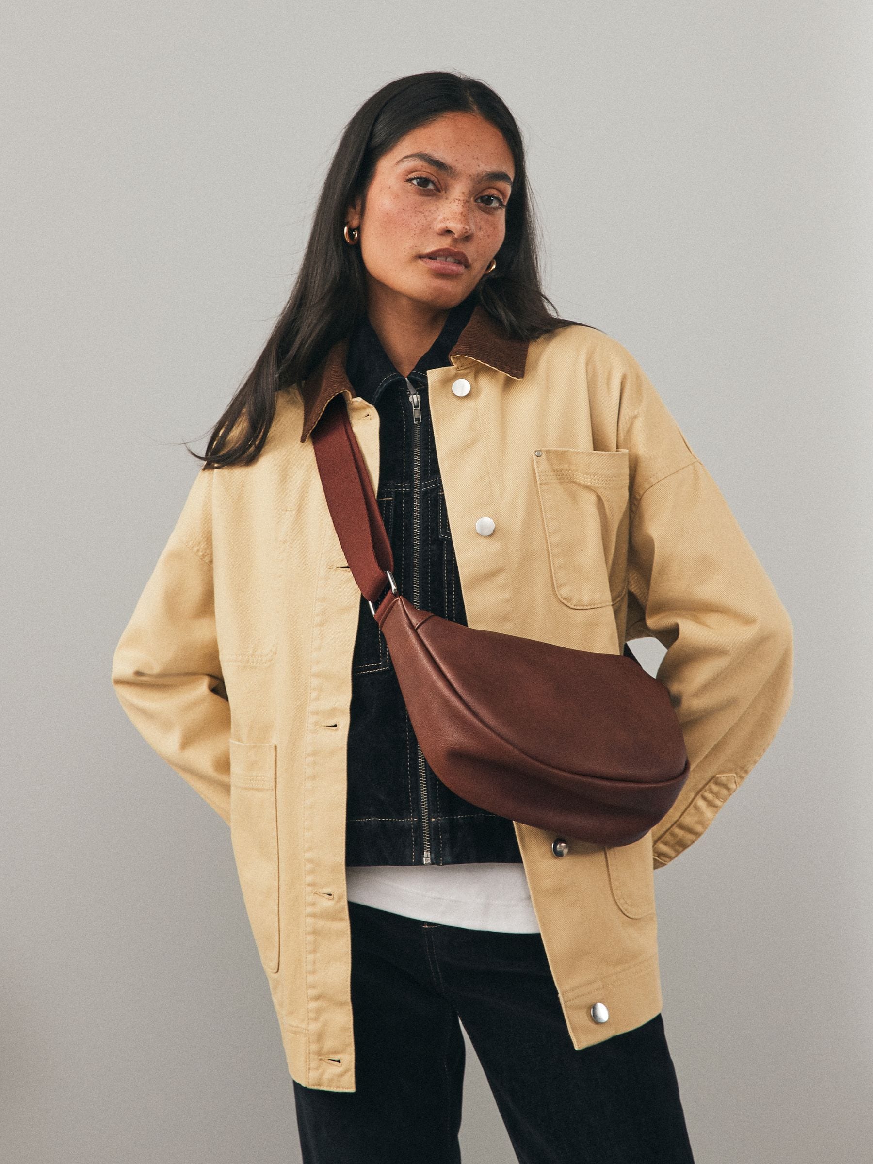 Tan sling bag on sale