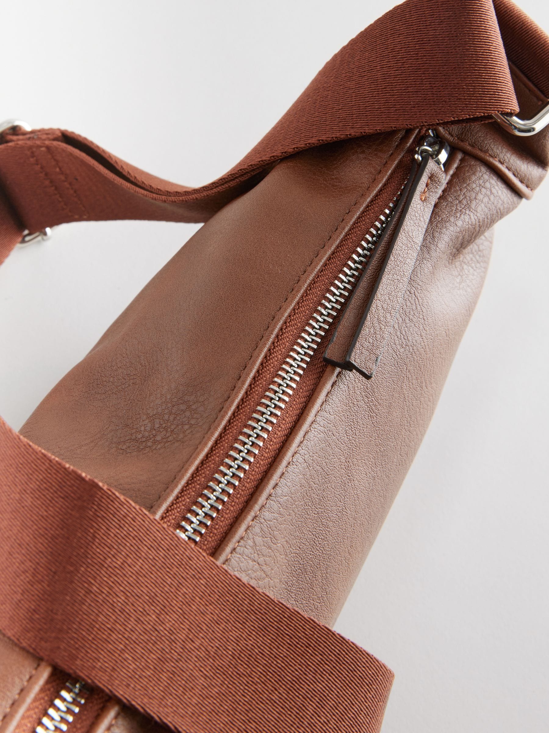 Tan Brown Cross Body Sling Bag