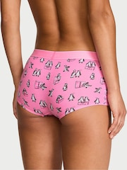 Victoria's Secret Christmas Pink Penguins Short Logo Knickers - Image 2 of 2