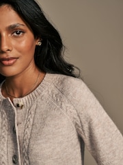 Laura Ashley Mole Knitted Cable Button Down Cardigan - Image 5 of 6