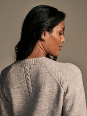 Laura Ashley Mole Knitted Cable Button Down Cardigan - Image 6 of 6