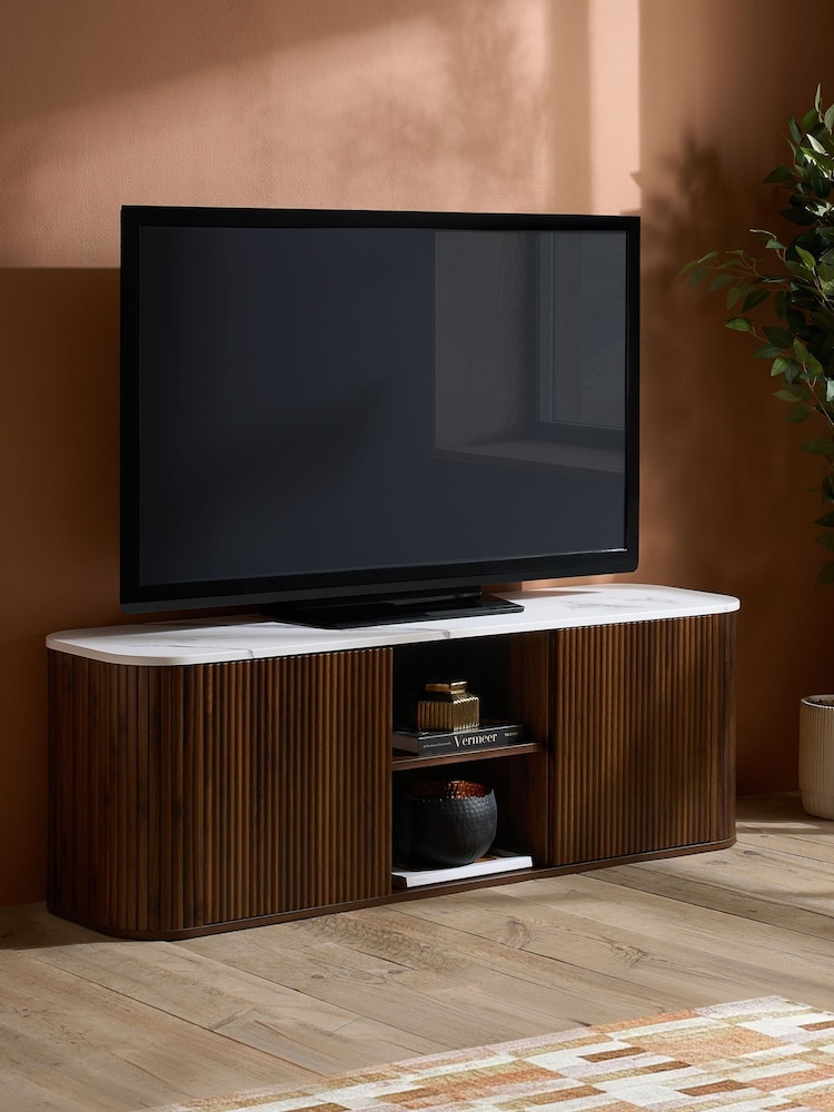 Birlea Walnut Russo Large TV Unit - Image 1 of 8 Birlea Walnut Russo Large TV Unit - Image 1 of 8