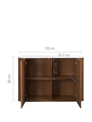 Birlea Walnut Russo 2 Door Sideboard - Image 3 of 7