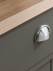 Birlea Dark Grey Highgate 3 Drawer 2 Door Sideboard - Image 3 of 7