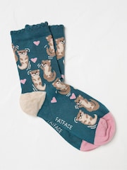 FatFace Blue Kids Socks 1 Pack - Image 1 of 2