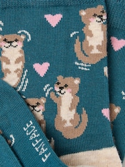 FatFace Blue Kids Socks 1 Pack - Image 2 of 2