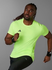 adidas Green Adizero Essentials Running T-Shirt - Image 2 of 11