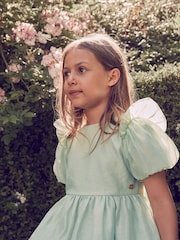 Laura Ashley Green Bow Back Flower Girl Dress - Image 6 of 13