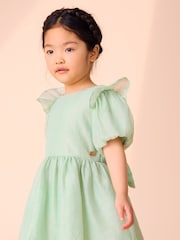 Laura Ashley Green Bow Back Flower Girl Dress - Image 7 of 13