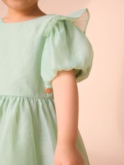 Laura Ashley Green Bow Back Flower Girl Dress - Image 8 of 13