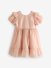Laura Ashley Pink Bow Back Flower Girl Dress - Image 9 of 12