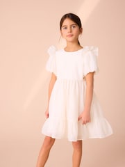 Laura Ashley Ivory Bow Back Flower Girl Dress - Image 1 of 9