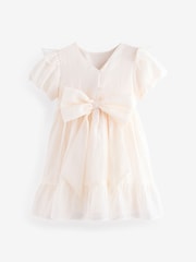 Laura Ashley Ivory Bow Back Flower Girl Dress - Image 6 of 9