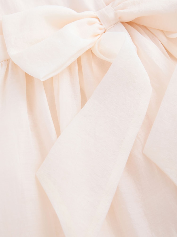أبيض عاجي - فستان للبنات بفيونكة من الخلف وطبعة زهور من Laura Ashley - Image 7 of 9