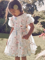 Laura Ashley Alford Meadow Floral Bow Back Flower Girl Dress - Image 3 of 9
