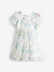Laura Ashley Alford Meadow Floral Bow Back Flower Girl Dress - Image 6 of 9