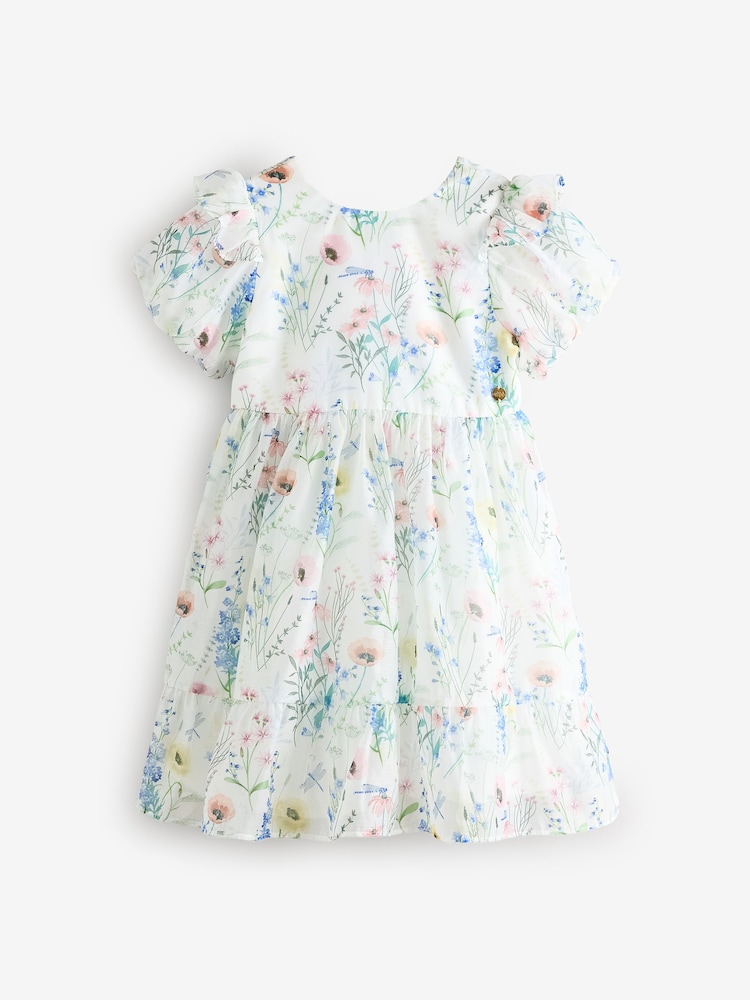طبعة زهور Alford Meadow - فستان للبنات بفيونكة من الخلف وطبعة زهور من Laura Ashley - Image 6 of 9