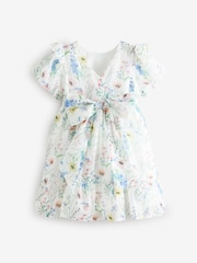 Laura Ashley Alford Meadow Floral Bow Back Flower Girl Dress - Image 7 of 9