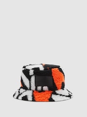 Reiss x McLaren F1 Team Black/Papaya McLaren F1 Fleece Bucket Hat - Image 1 of 3