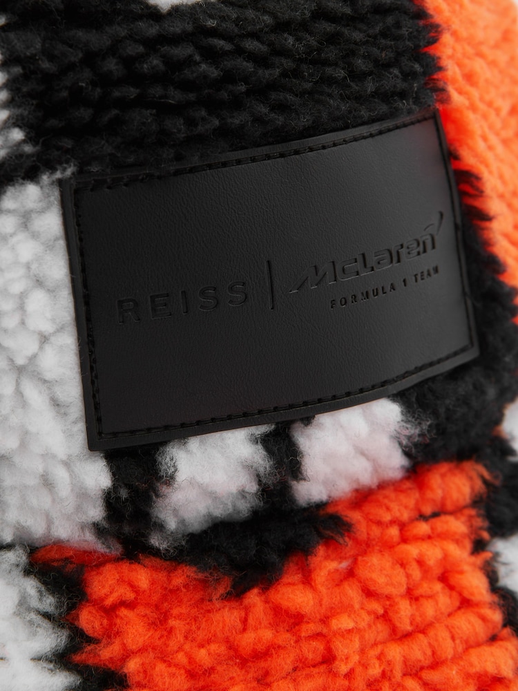 Reiss x McLaren F1 Team Black/Papaya McLaren F1 Fleece Bucket Hat - Image 3 of 3 Reiss x McLaren F1 Team Black/Papaya McLaren F1 Fleece Bucket Hat - Image 3 of 3
