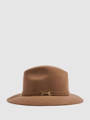 Reiss Camel Holly Wool Fedora - Image 1 of 4