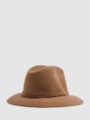 Reiss Camel Holly Wool Fedora - Image 3 of 4