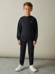 Reiss Navy Avery 3-9 yrs Cotton-Blend Sweatshirt and Joggers Set - Image 1 of 4