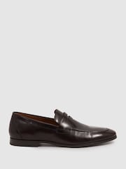 Reiss Oxblood Bray Leather Patent Leather Saddle Loafers - Image 1 of 5