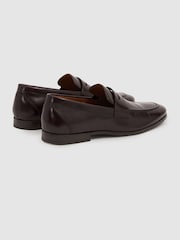Reiss Oxblood Bray Leather Patent Leather Saddle Loafers - Image 4 of 5