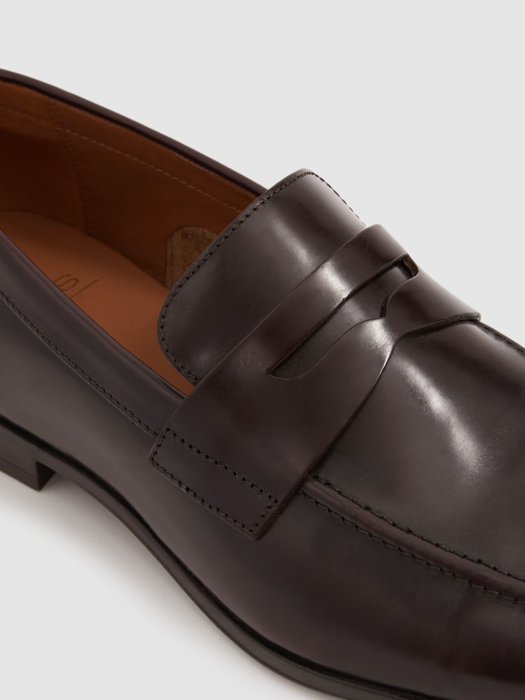 Reiss Oxblood Bray Leather Patent Leather Saddle Loafers - Image 5 of 5