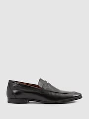 Черный - Reiss Лоферы Bray Patent Leather Saddle - Image 1 of 6