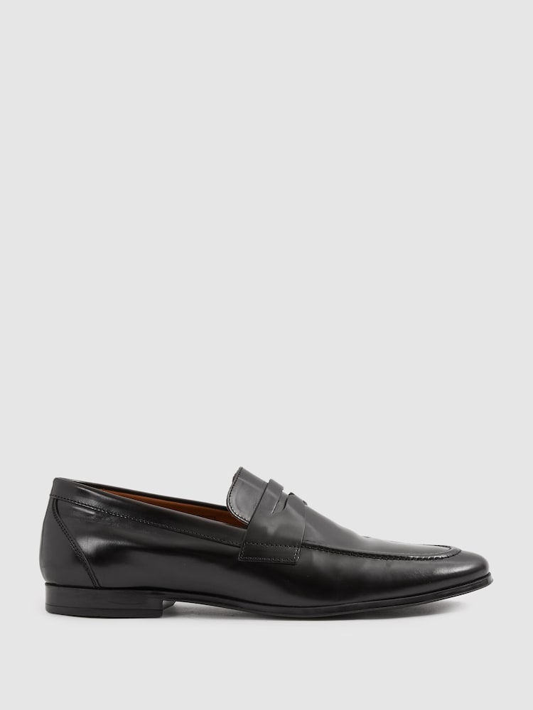 Черный - Reiss Лоферы Bray Patent Leather Saddle - Image 1 of 6
