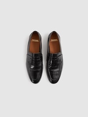 Черный - Reiss Лоферы Bray Patent Leather Saddle - Image 3 of 6
