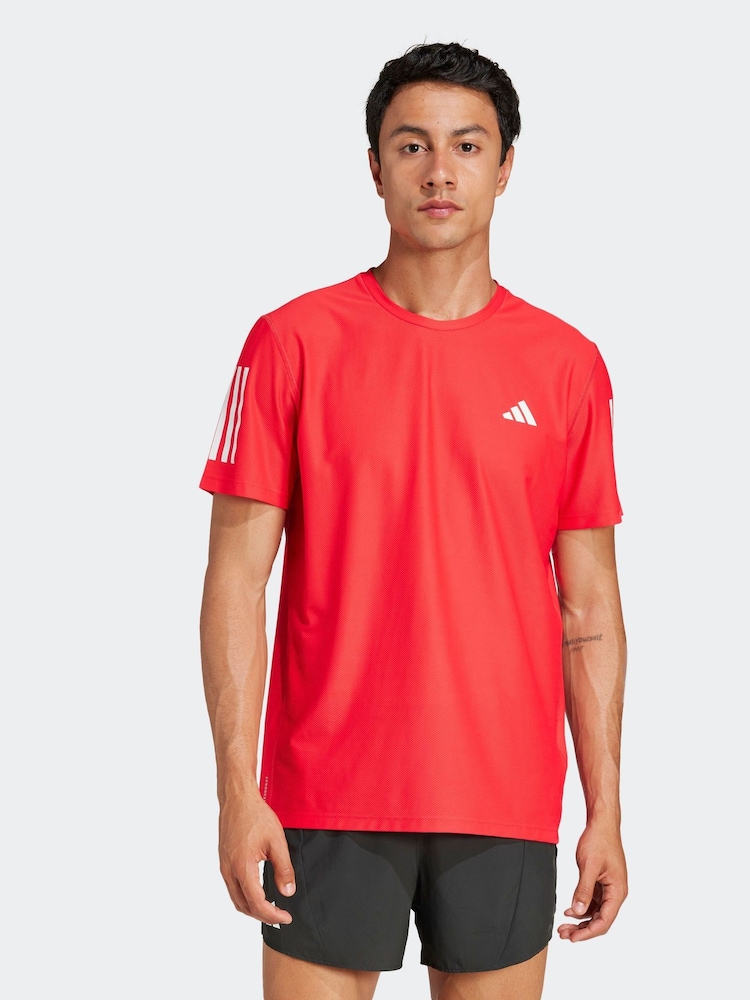adidas Red Own the Run T-Shirt - Image 1 of 6