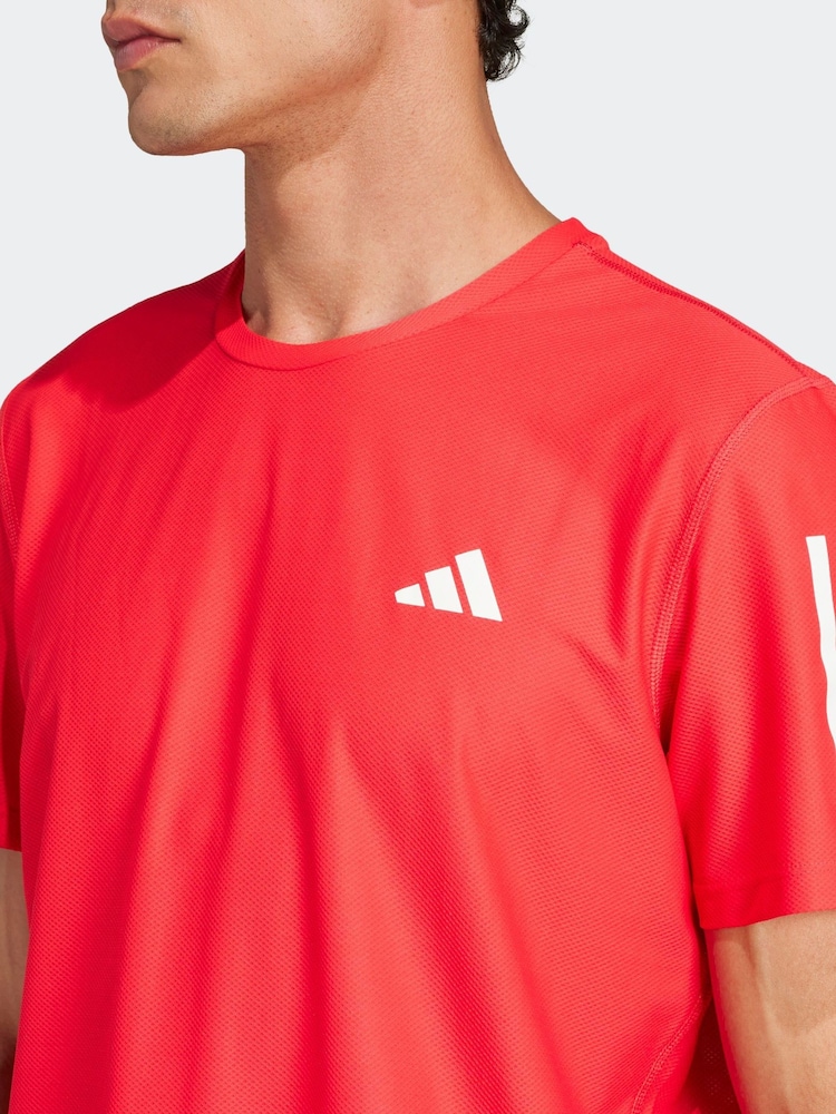 adidas Red Own the Run T-Shirt - Image 4 of 6