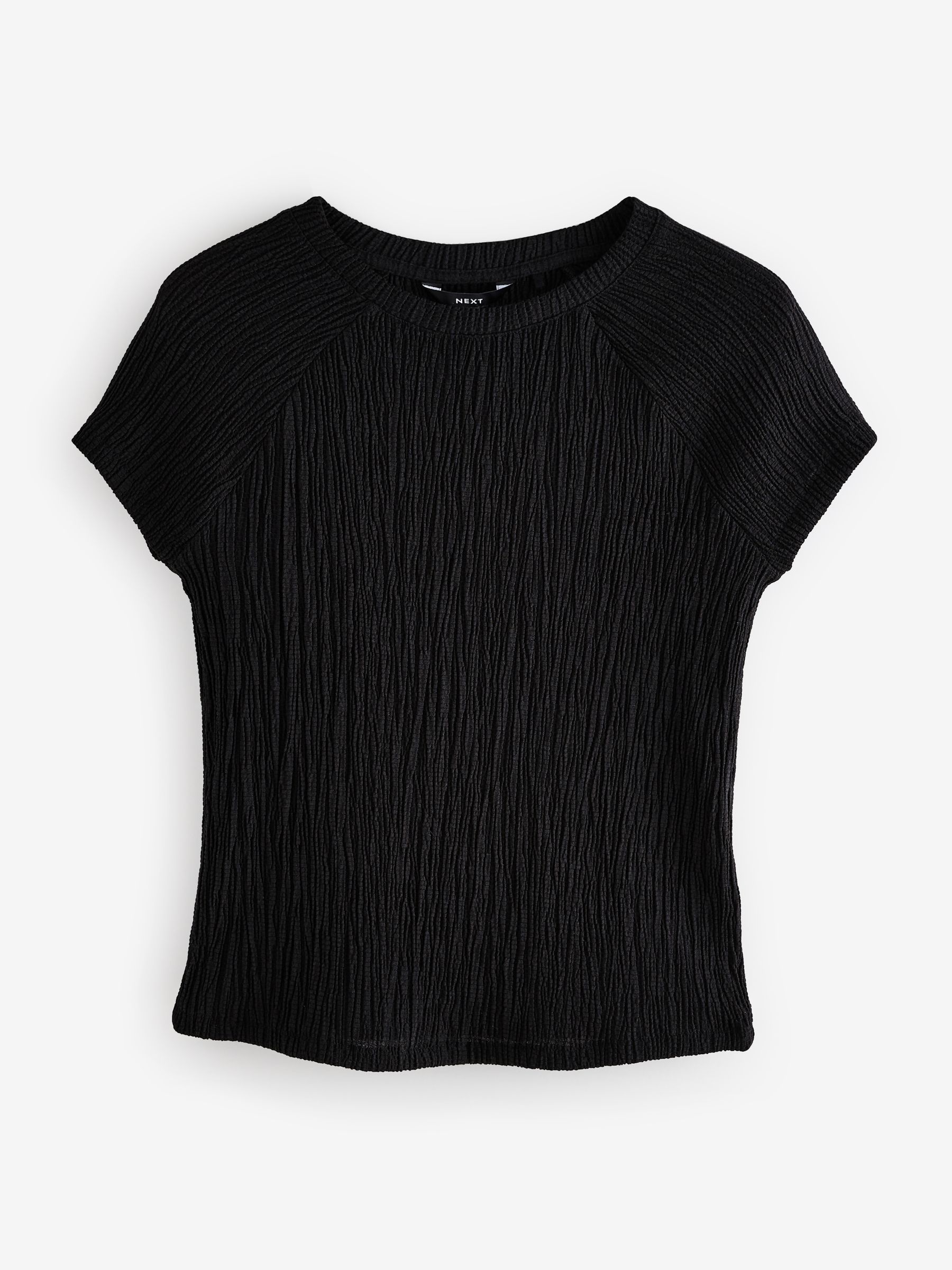 送料無料 いくらから Sleeve Short Raglan Black Buy Textured Canada Next from Top トップス